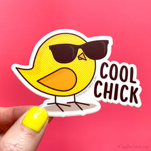 Funny Vinyl Sticker "Cool Chick"
