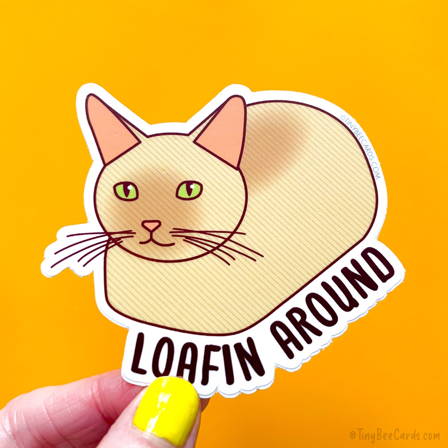 Cat Vinyl Sticker "Loafin Around"
