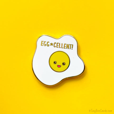 Egg-cellent Fried Egg Hard Enamel Pin