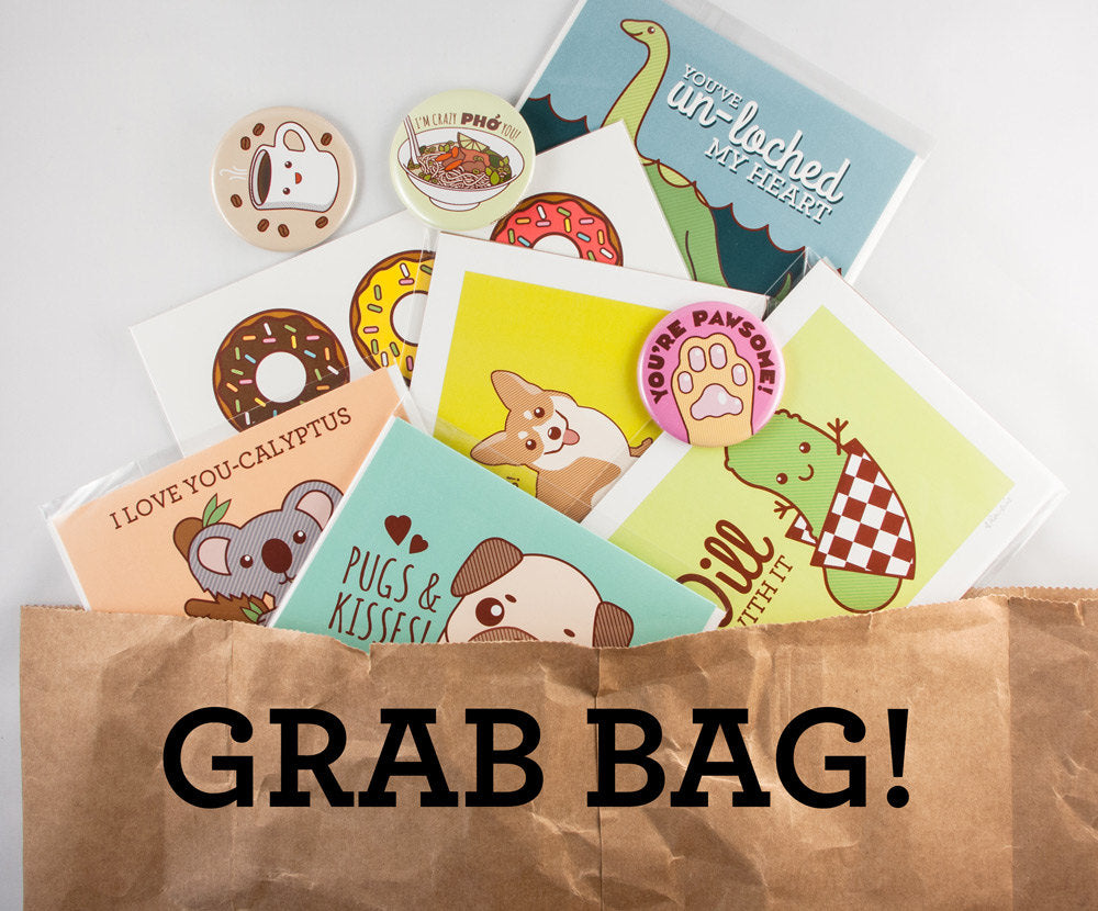 Grab Bag! Cards, Art Prints, Pins and Buttons!-Bundles & Sets-TinyBeeCards