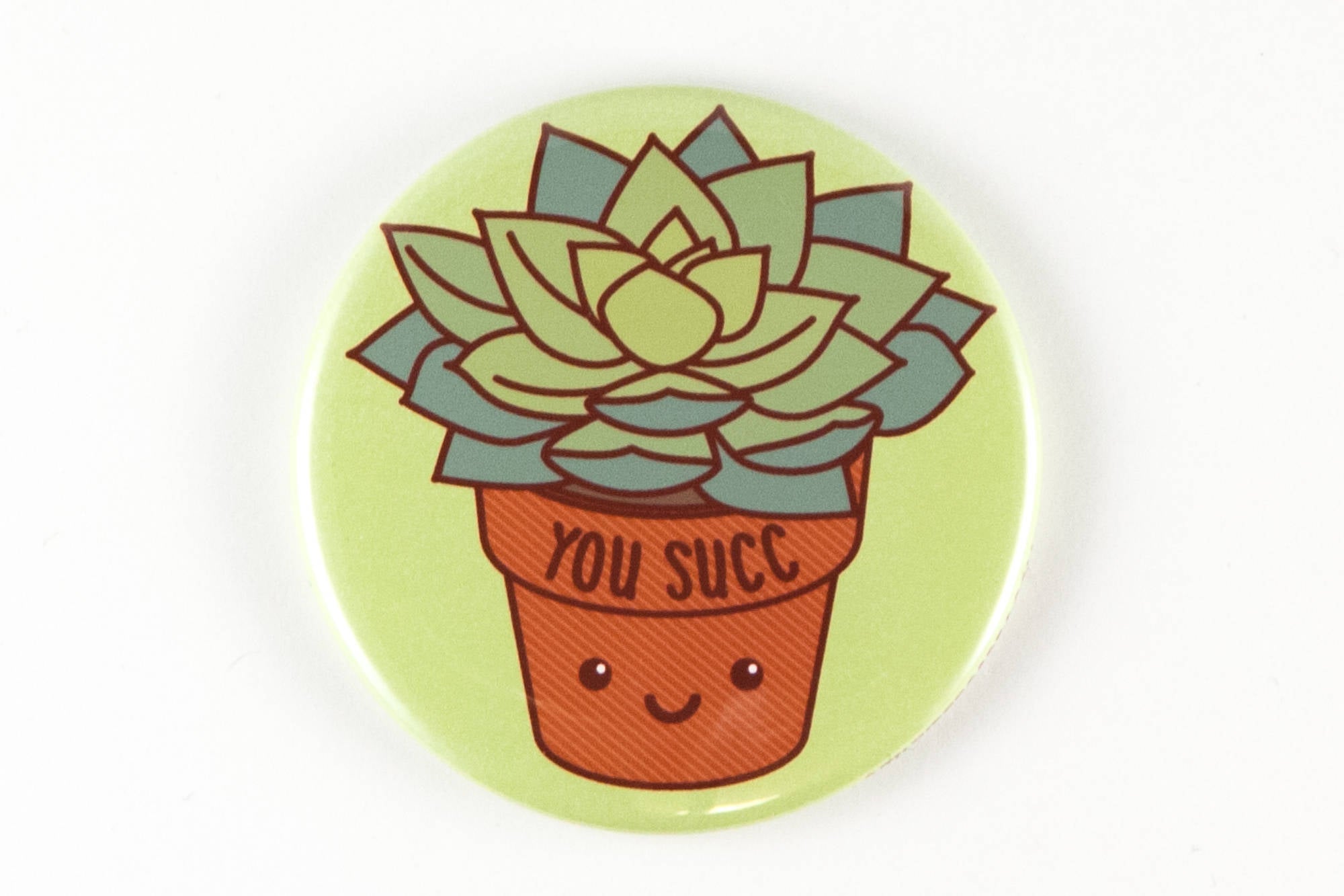 Rude Succulent Magnet, Pinback Button, or Pocket Mirror "You Succ"-Button-TinyBeeCards