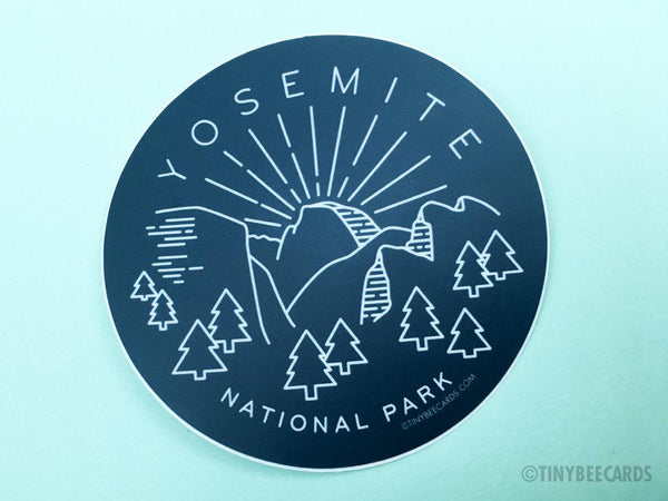 Yosemite National Park Sticker-Vinyl Sticker-TinyBeeCards