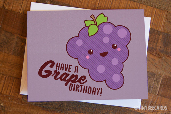 Funny Birthday Card "Grape Birthday"