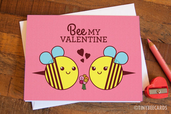 Valentines Day Card "Bee My Valentine"