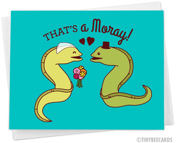 Funny Wedding Card "That's A Moray!"