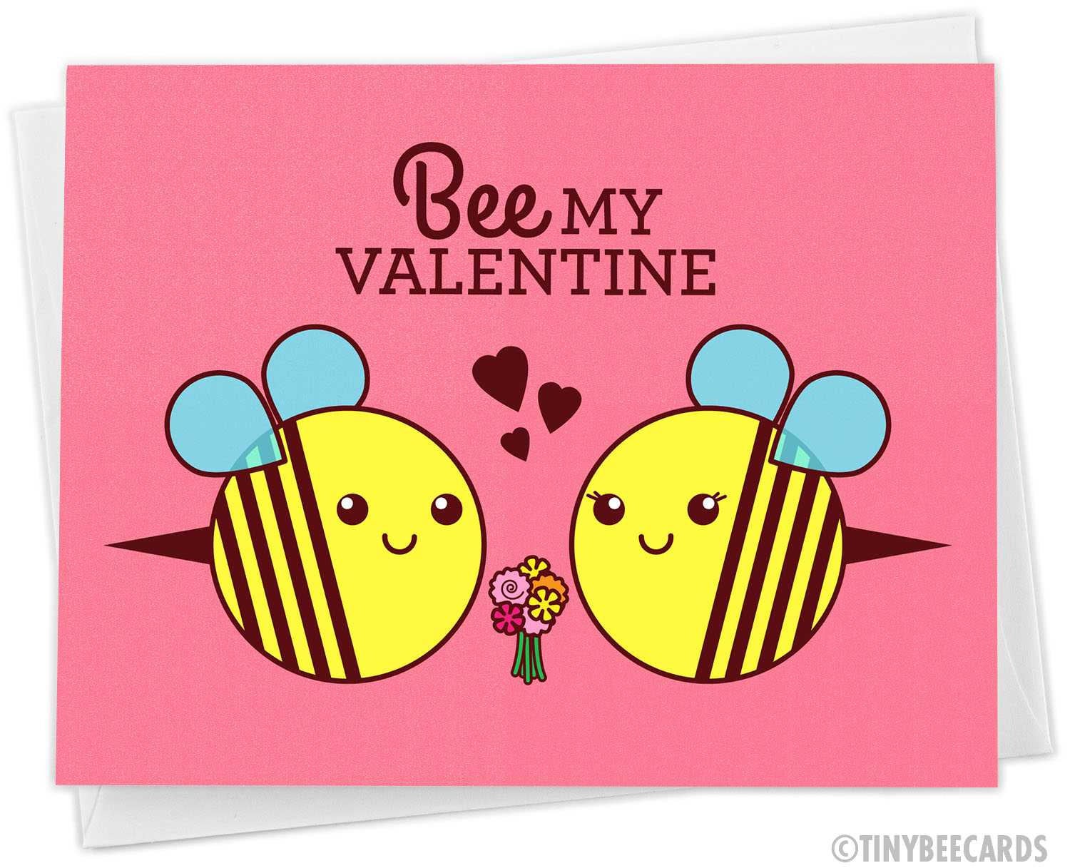 Valentines Day Card "Bee My Valentine"