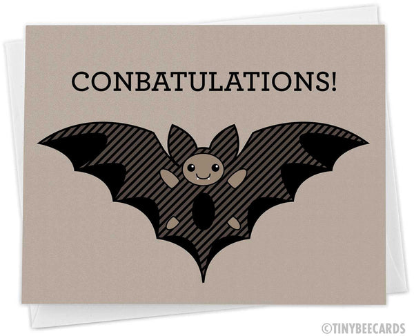 Bat Greeting Card "ConBATulations!"