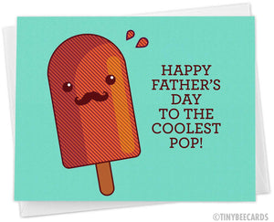 Funny Father's Day Popsicle Card "Happy Father's Day to The Coolest Pop"