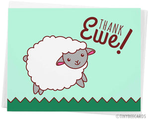 Thank You Sheep Card "Thank Ewe"