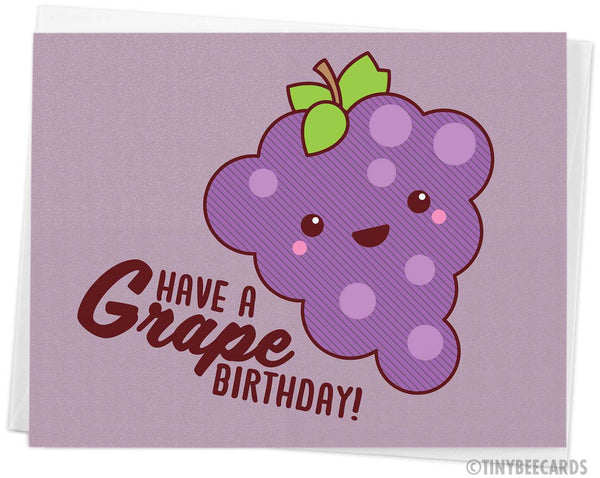 Funny Birthday Card "Grape Birthday"
