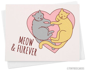Cat I Love You Card "Meow & Furever"