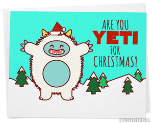 Funny Christmas Card "Are you Yeti for Christmas?"