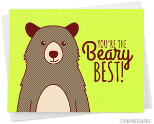 Friendship or Love Card, You're the Beary Best!