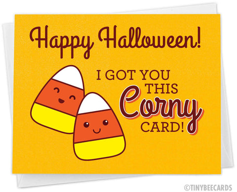 Candy Corn Happy Halloween Card "Corny Card"
