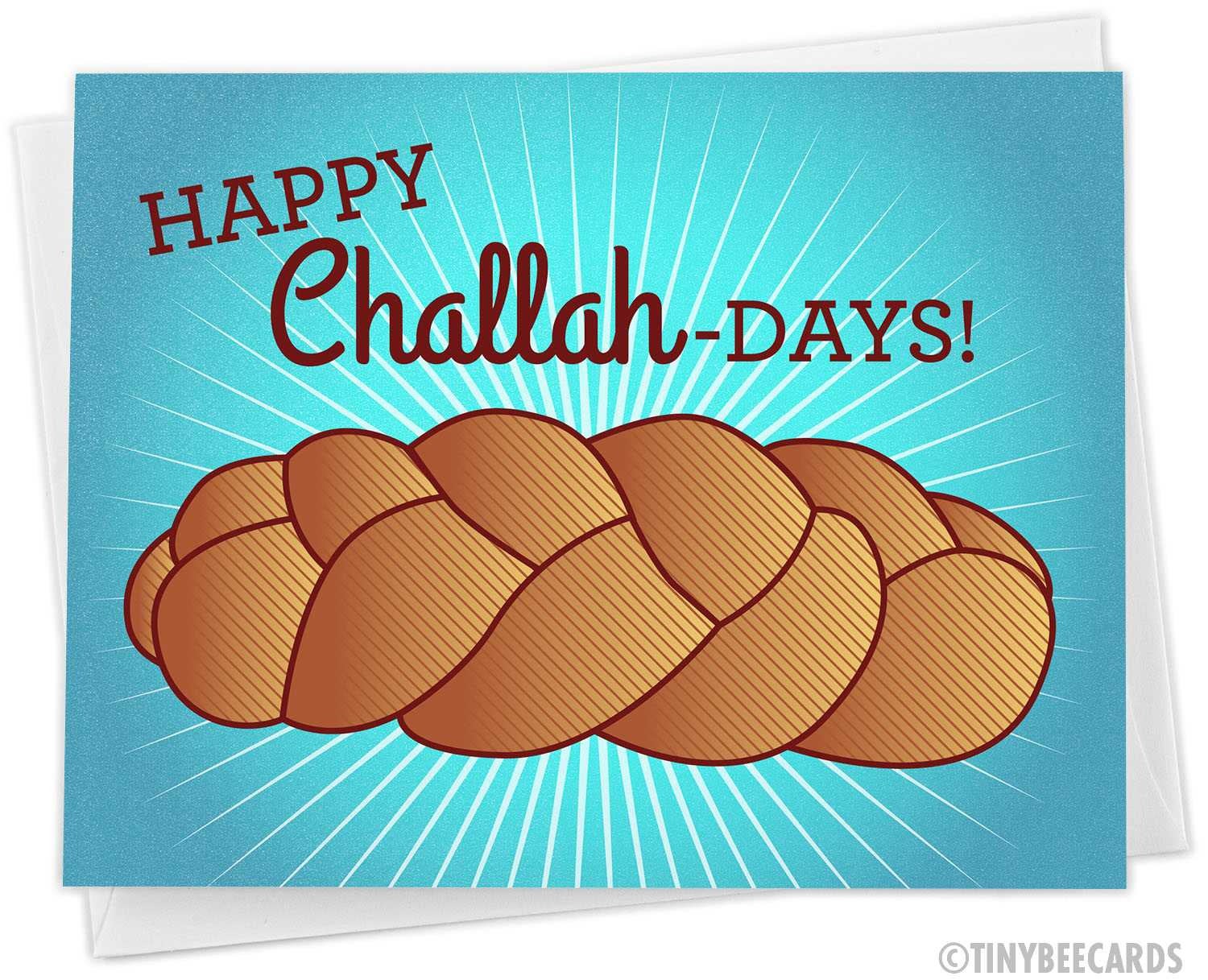 Funny Hanukkah Card "Happy Challah Days"