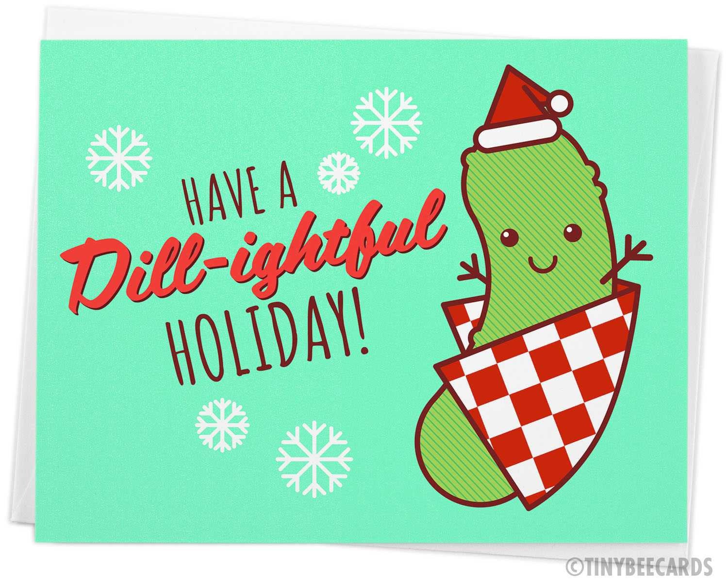 Funny Pickle Christmas Card funny-pickle-christmas-card-dill-ightful-holiday-tinybeecards
