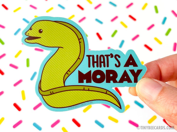 Funny Moray Eel Vinyl Sticker "That's A Moray"