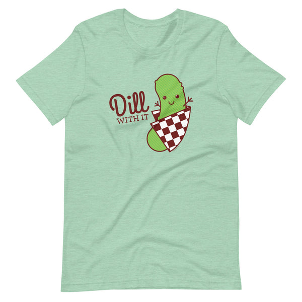 Dill With It Pickle Triblend Tee - funny t-shirt, dill pickle tee, funny pickle gifts, pun shirt, graphic tees, men's women's t-shirts