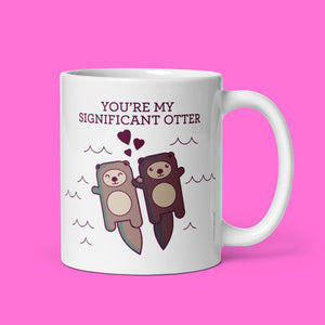 Significant Otter Coffee Mug - gift for boyfriend girlfriend husband or wife, romantic gifts, christmas or birthday gift for her or him