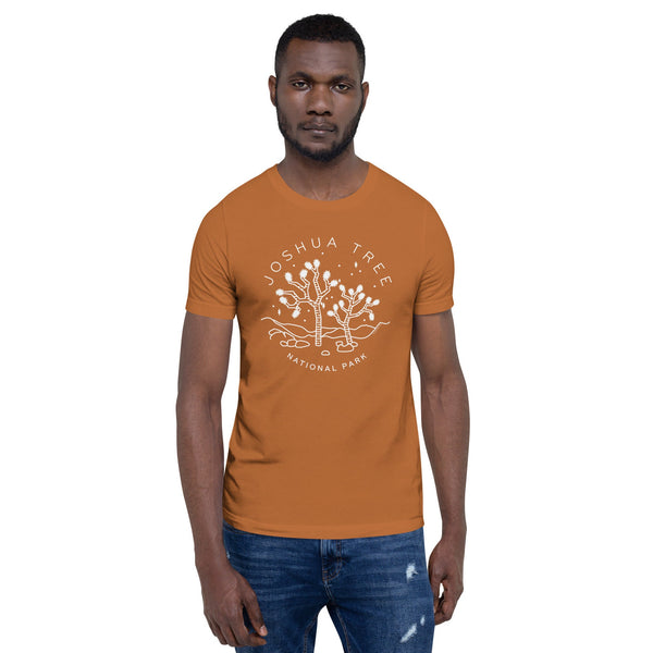 Joshua Tree T-Shirt National Parks Triblend Tee - jtree shirt gift, national parks art, nature lover gift, camping nature t-shirt clay brown