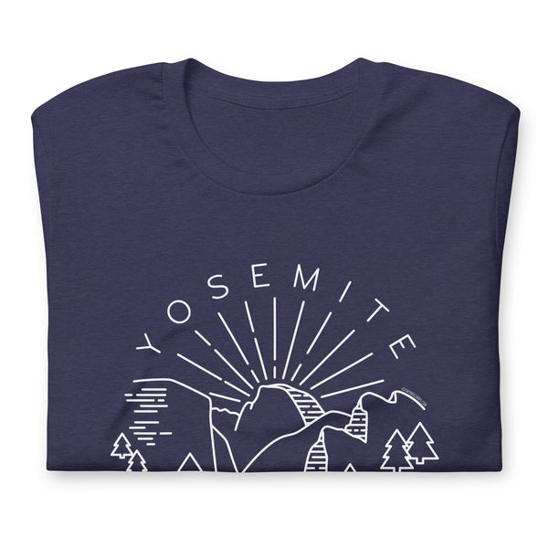 Yosemite T-Shirt National Parks Triblend Tee - yosemite art, national parks art, nature lover gift, yosemite gift, camping nature t-shirt