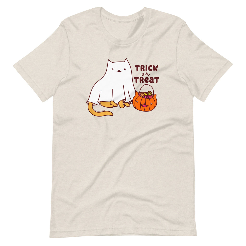 Cat Ghost Costume Trick or T-Shirt TinyBeeCards – Treat