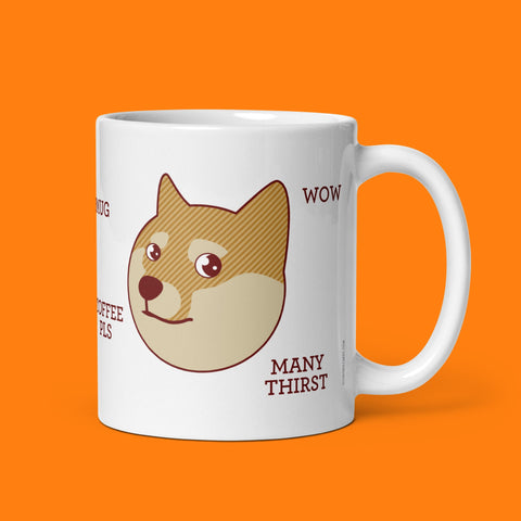 Funny Doge Mug - Internet Meme, Shibe Doge, Wow Coffee Plz, Shiba Inu Dog Mug, Holiday Gifts, Funny Gifts, Geek Gifts, Stocking Stuffer