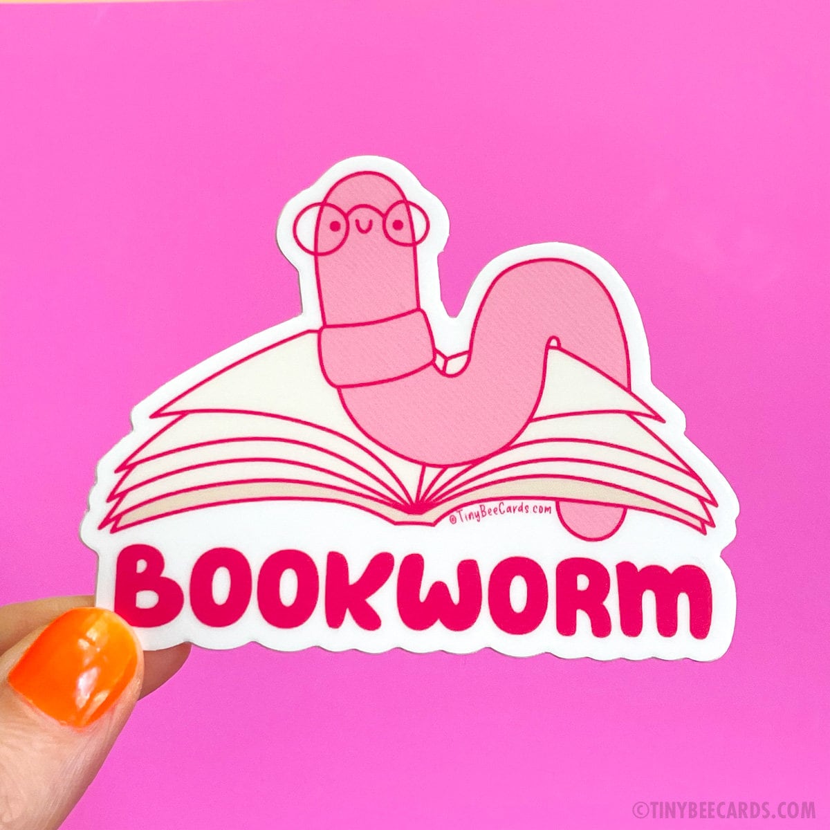 Bookworm Reading Lover Vinyl Sticker
