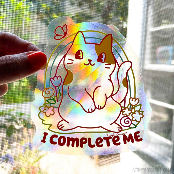 Cat Self Love Suncatcher Rainbow Maker Decal Sticker