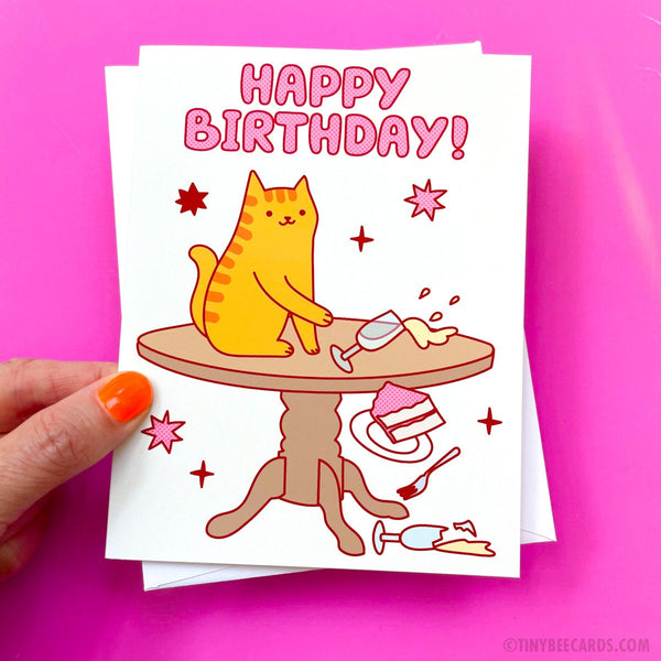 Bad Kitty Mischief Cat Lover Birthday Card