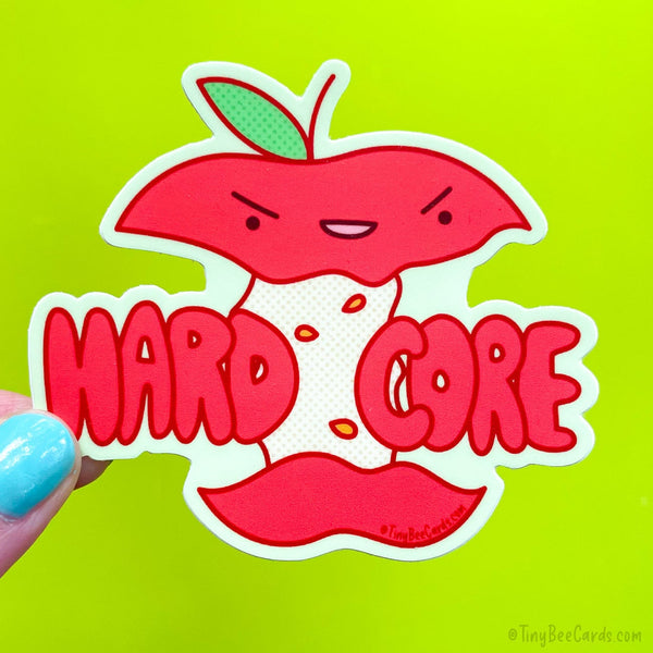 Hard Core Apple Vinyl Sticker