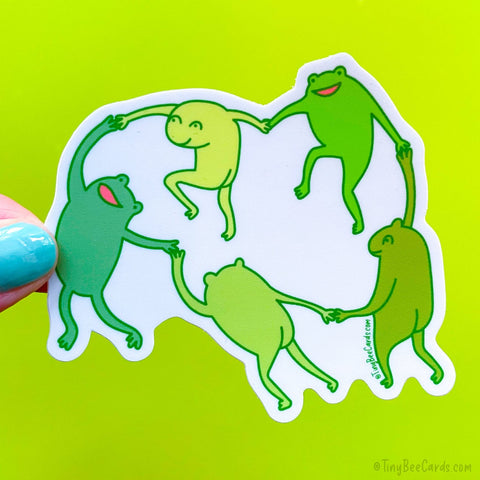 Matisse The Dance Frogs Vinyl Sticker - Classic Art History Funny Cottagecore Decal