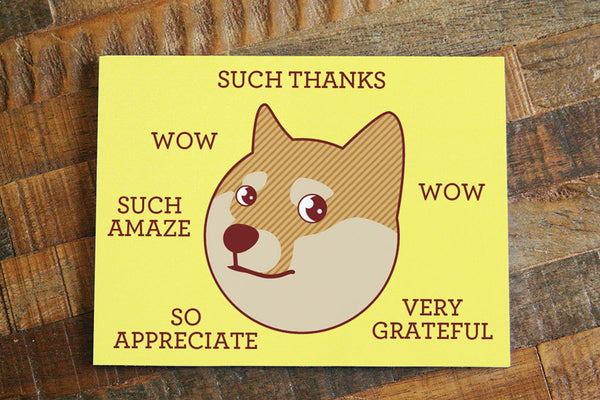 Funny Thank You Card "Such Thanks"